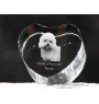 Dandie Dinmont Terrier, Hindlee Terrier - a photo of a dog in crystal, crystal heart, unique photo frame from the Art-Dog brand
