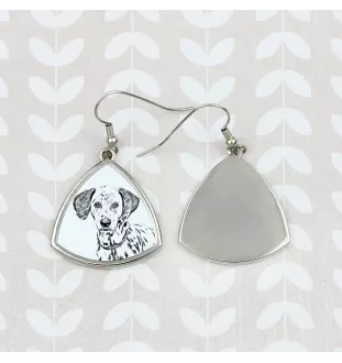 Dalmatian, Carriage Dog, Spotted Coach Dog - dog earrings, hanging earrings with a picture, personalized jewelry with Art-Dog brand print