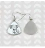 Dalmatien - boucles d'oreilles avec chien, boucles d'oreilles pendantes avec photo, bijoux personnalisés avec impression de la marque Art-Dog