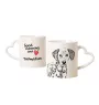 Dalmatian, Carriage Dog, Spotted Coach Dog - cup with a dog, adorable cup with a heart-shaped handle, universal gift from the Art-Dog brand
