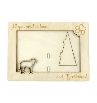 Deerhound, Scottish Deerhound - Photo frame, engraved wooden frame, a lovely gadget for the dog lover by Art-Dog