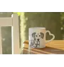 Dalmatiner, Dalmatinac - Tasse mit Hund, entzückende Tasse mit herzförmigem Henkel, universelles Geschenk der Marke Art-Dog