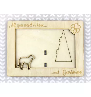 Deerhound, Scottish Deerhound - Photo frame, engraved wooden frame, a lovely gadget for the dog lover by Art-Dog