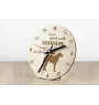 Deerhound, Scottish Deerhound - clock with dog, wooden clock with engraving, personalised clock by Art-Dog
