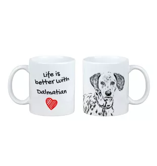 Dalmatiner, Dalmatinac - Tasse mit Hund, Tasse mit Bild, personalisiertes Geschenk der Marke Art-Dog