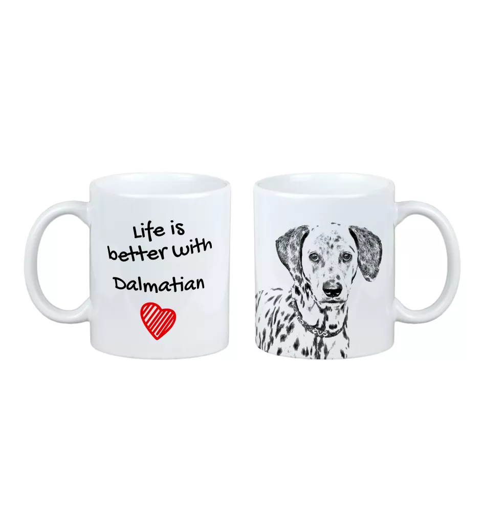 Dalmatiner, Dalmatinac - Tasse mit Hund, Tasse mit Bild, personalisiertes Geschenk der Marke Art-Dog