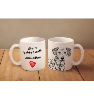 Dalmatiner, Dalmatinac - Tasse mit Hund, Tasse mit Bild, personalisiertes Geschenk der Marke Art-Dog