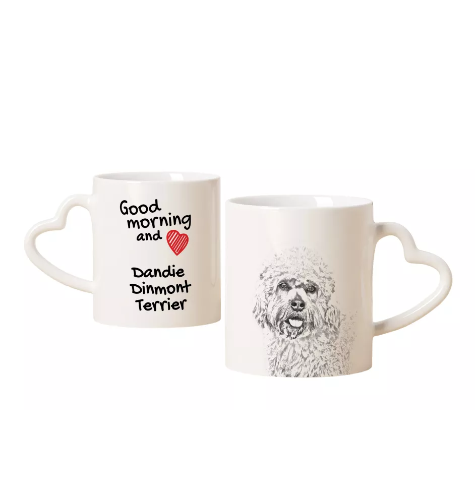 Dandie Dinmont Terrier - Tasse mit Hund, entzückende Tasse mit herzförmigem Henkel, universelles Geschenk der Marke Art-Dog