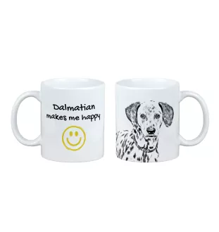Dalmatiner, Dalmatinac - Tasse mit Hund, fröhliche Tasse für Hundeliebhaber, personalisiertes Geschenk der Marke Art-Dog