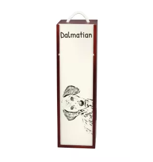 Dalmatien - boîte à vin avec chien, boîte à alcool avec graphisme, boîte cadeau personnalisée de la marque Art-Dog