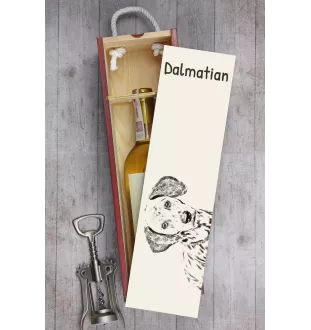 Dalmatiner, Dalmatinac - Weinbox mit Hund, Alkoholbox mit Grafik, personalisierte Geschenkbox der Marke Art-Dog