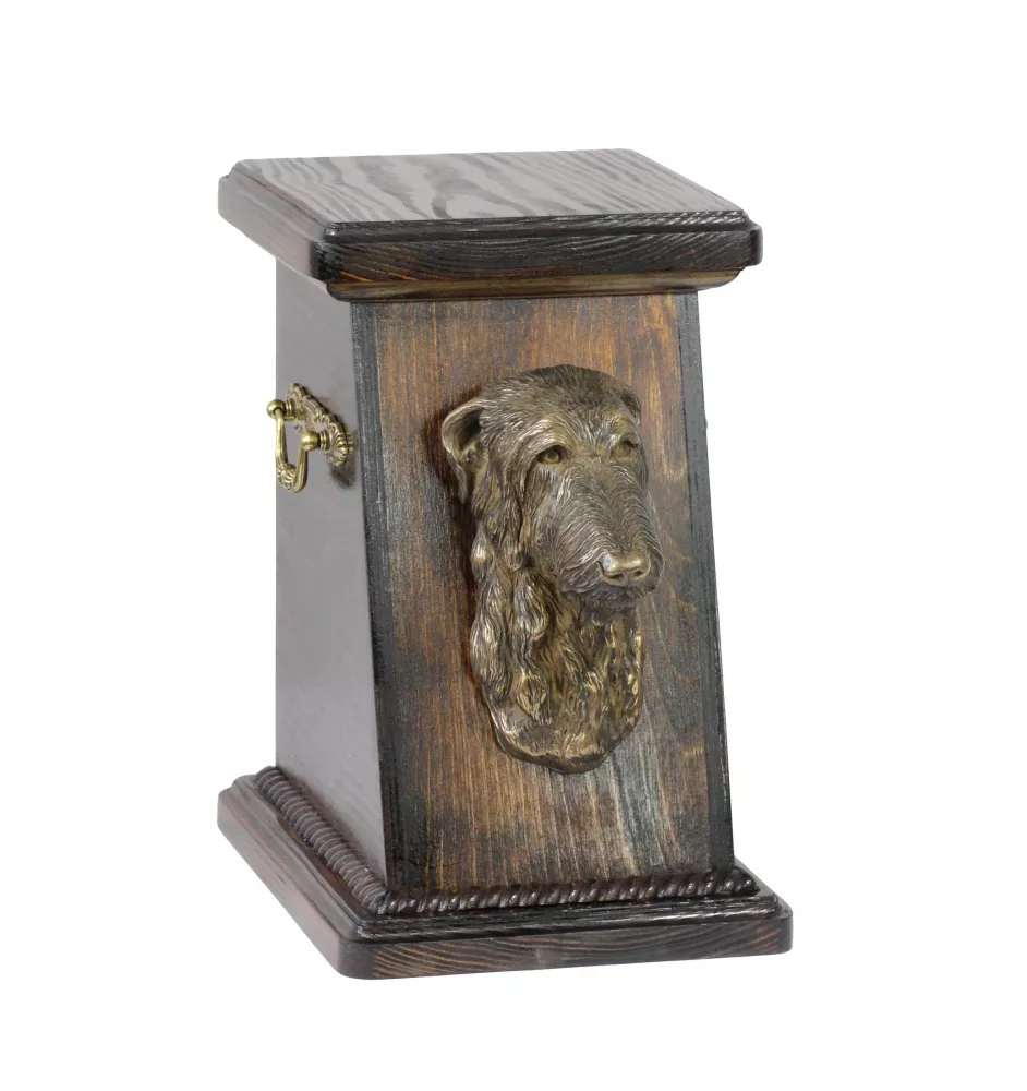 Deerhound, Scottish Deerhound - urne pour les cendres d'un chien, une urne élégante avec une statuette, une urne commémorative avec un buste de chien de la marque Art-Dog