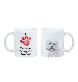Dandie Dinmont Terrier, Hindlee Terrier - cup with a dog, cute cup with graphics, a gift with your photo from the Art-Dog brand