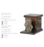 Deerhound, Scottish Deerhound - urne pour les cendres d'un chien avec une statuette, une urne élégante pour chien, une urne exceptionnelle avec un buste de chien de la marque Art-Dog