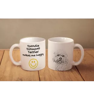 Dandie Dinmont Terrier, Hindlee Terrier - cup with a dog, cheerful cup for a dog lover, personalized gift from the Art-Dog brand