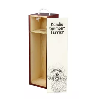 Dandie Dinmont Terrier pudełko na wino z psem Art-Dog