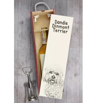 Dandie Dinmont Terrier - Weinbox mit Hund, Alkoholbox mit Grafik, personalisierte Geschenkbox der Marke Art-Dog