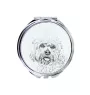 Dandie Dinmont Terrier, Hindlee Terrier - Pocket mirror with a dog, personalized mirror for a purse, compact mirror with Art-Dog brand print.