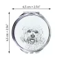 Dandie Dinmont Terrier - miroir de poche avec chien, miroir personnalisé pour sac à main, miroir compact avec impression de la marque Art-Dog