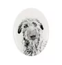 Deerhound, Scottish Deerhound - une plaque commémorative avec une photo de chien, une plaque funéraire avec une impression, une plaque ovale personnalisée de la marque Art-Dog
