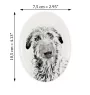 Deerhound, Schottischer Hirschhund, Scottish Deerhound - Gedenktafel mit einem Foto eines Hundes, Grabplatte mit Druck, personalisierte ovale Platte der Marke Art-Dog