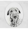 Deerhound, Schottischer Hirschhund, Scottish Deerhound - Gedenktafel mit einem Foto eines Hundes, Grabplatte mit Druck, personalisierte ovale Platte der Marke Art-Dog