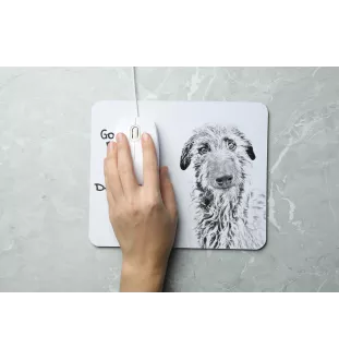Deerhound, Scottish Deerhound - tapis de souris personnalisé avec impression, tapis de souris personnalisé avec chien, accessoire unique pour employé de bureau de la marque Art-Dog