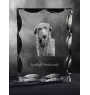Deerhound, Schottischer Hirschhund, Scottish Deerhound - Kristall mit einem Hundebild, Glasstatuette mit einem Bild, einzigartiger Bilderrahmen der Marke Art-Dog