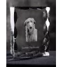 Deerhound, Schottischer Hirschhund, Scottish Deerhound - Kristall mit einem Hundebild, Glasstatuette mit einem Bild, einzigartiger Bilderrahmen der Marke Art-Dog