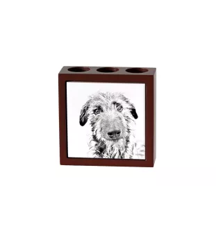 Deerhound, Scottish Deerhound - pen holder with a dog, desk organizer with a print, personalized desk decoration from the Art-Dog brand.
