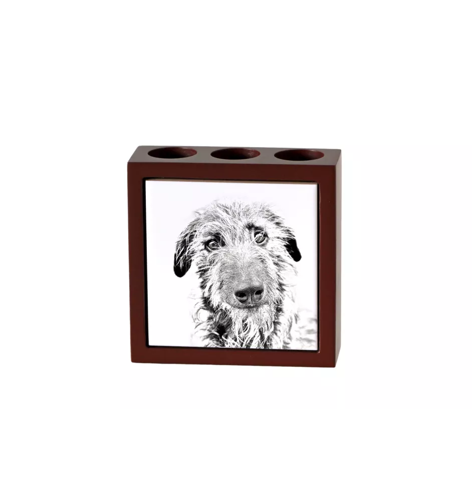 Deerhound, Schottischer Hirschhund, Scottish Deerhound - Stifthalter mit Hund, Schreibtischorganizer mit Aufdruck, personalisierte Schreibtischdekoration der Marke Art-Dog