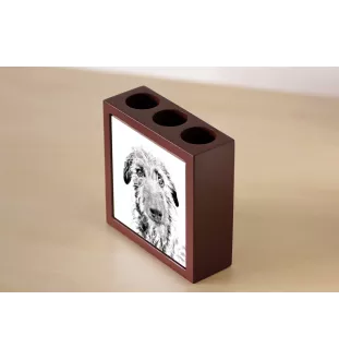 Deerhound, Scottish Deerhound - pen holder with a dog, desk organizer with a print, personalized desk decoration from the Art-Dog brand.