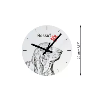 Deerhound, Scottish Deerhound - wall clock with a dog, shelf clock with a print, personalized home decoration from the Art-Dog brand