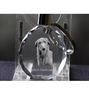 Deerhound, Schottischer Hirschhund, Scottish Deerhound - Anhänger mit einem Foto eines Hundes, Schlüsselanhänger aus Kristall in einer Geschenkbox, ein einzigartiges Geschenk von Art-Dog