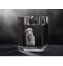 Deerhound, Schottischer Hirschhund, Scottish Deerhound - Kerzenhalter mit Hundefoto, Teelichthalter aus Kristall, personalisiertes Geschenk der Marke Art-Dog