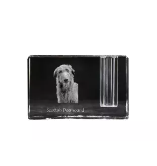 Deerhound, Scottish Deerhound - Porte-stylos, organiseur en cristal avec photo de chien, décoration de bureau unique par la marque Art-Dog
