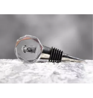 Deerhound, Scottish Deerhound - Bottle stopper, crystal wine stopper with photo, personalised gift for bartender by Art-Dog brand
