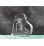 Deerhound, Schottischer Hirschhund, Scottish Deerhound - Kristalluhr mit einem Hundebild, Herzregal-Uhr, personalisierte Standuhr der Marke Art-Dog