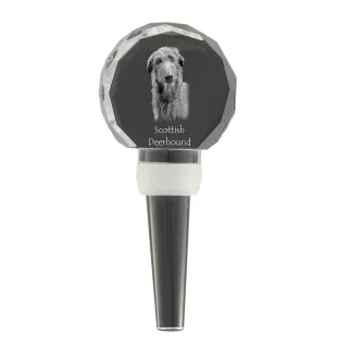 Deerhound, Scottish Deerhound - Bouchon de bouteille en cristal, bouchon de vin unique avec photo, cadeau personnalisé pour sommelier par la marque Art-Dog