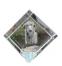 Deerhound, Scottish Deerhound - crystal cube with a photo, photo of a horse in crystal, cubic paperweight from Art-Dog brand