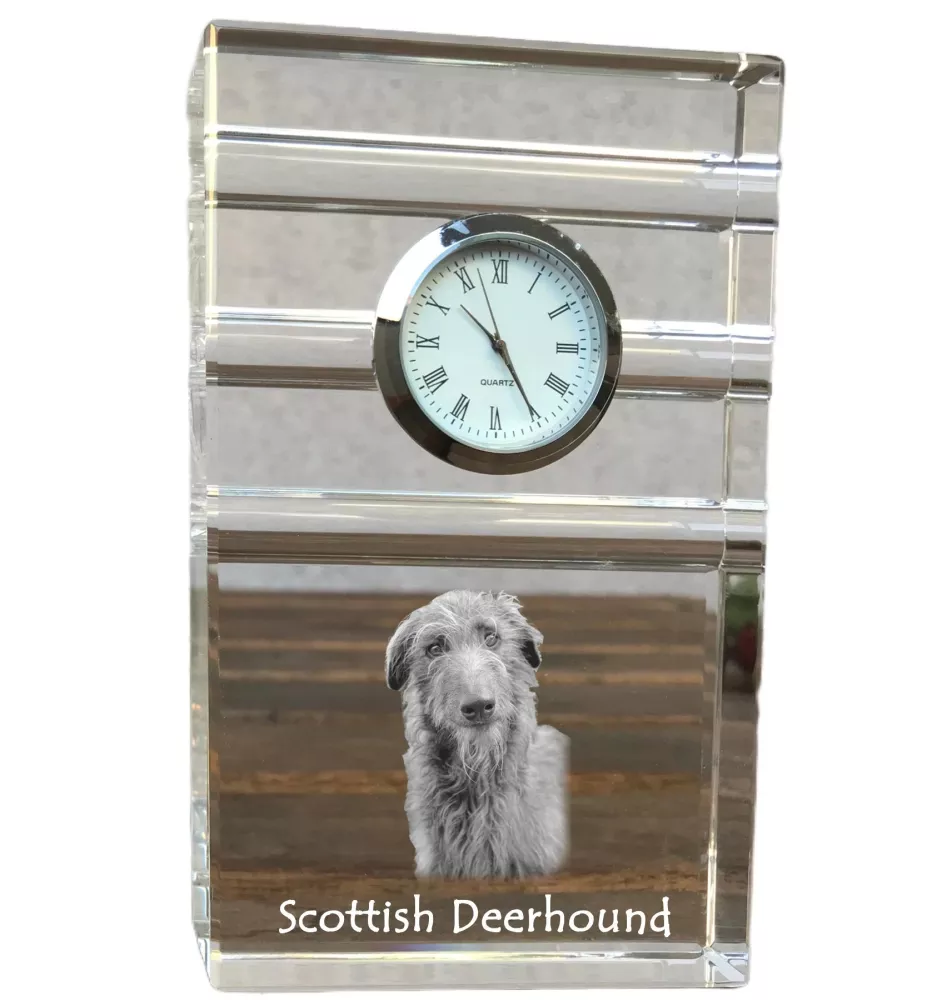 Chart szkocki zegar trój-paskowy z psem Art-Dog