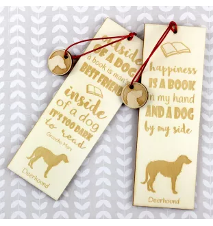 Deerhound, Schottischer Hirschhund, Scottish Deerhound - Lesezeichen mit Hund, personalisiertes Lesezeichen, Hundeaccessoire für Leser der Marke Art-Dog