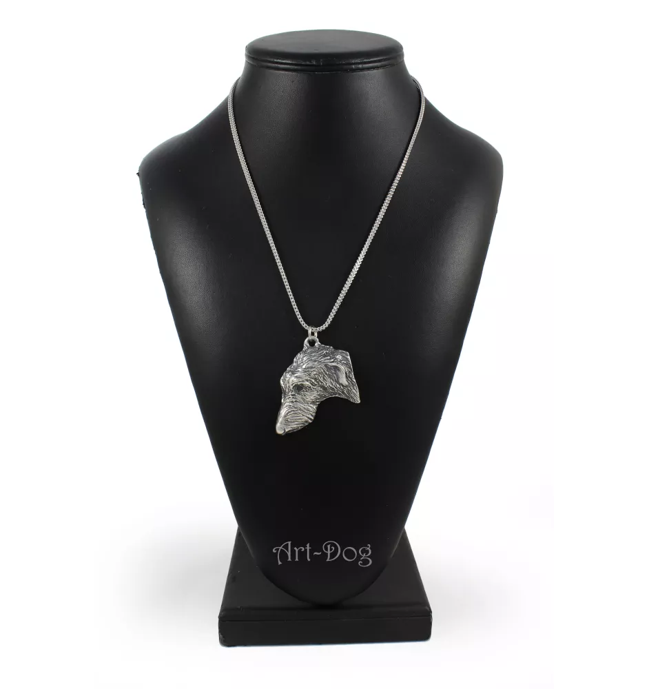 Deerhound, Schottischer Hirschhund, Scottish Deerhound - Halskette mit Hund, Hundeanhänger an einer silbernen Kette, einzigartiger Schmuck der Marke Art-Dog