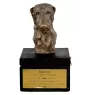 Deerhound, Schottischer Hirschhund, Scottish Deerhound - eine Urne mit Gravur und Hundeskulptur, letzter Abschied, handgefertigtes Produkt der Marke Art-Dog