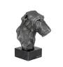 Deerhound, Scottish Deerhound - figurine on marble, covered with silver metal, handmade, brand Art-Dog