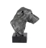 Deerhound, Schottischer Hirschhund, Scottish Deerhound - Figur auf Marmor, mit Silbermetall überzogen, handgefertigt, Marke Art-Dog