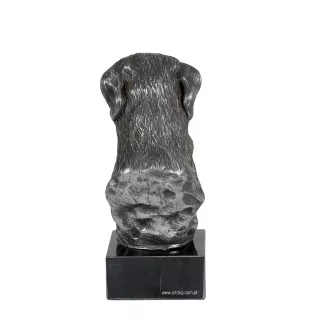 Deerhound, Schottischer Hirschhund, Scottish Deerhound - Figur auf Marmor, mit Silbermetall überzogen, handgefertigt, Marke Art-Dog