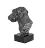Deerhound, Schottischer Hirschhund, Scottish Deerhound - Figur auf Marmor, mit Silbermetall überzogen, handgefertigt, Marke Art-Dog