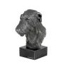 Deerhound, Scottish Deerhound - figurine on marble, covered with silver metal, handmade, brand Art-Dog