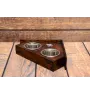 Deerhound, Scottish Deerhound - wooden stand with bowls for a dog, decorative dog bowls, a gift for adopting a dog from the Art-Dog brand